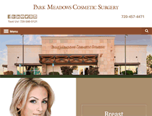 Tablet Screenshot of parkmeadowscosmeticsurgery.com